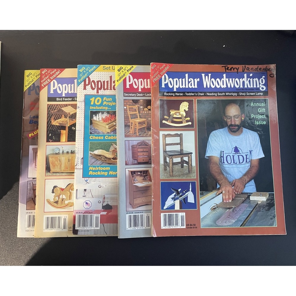Popular Woodworking vintage magazine with BIG 21x32 Pullout Plans
